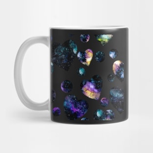 Watercolor Galaxy and Hearts Mug